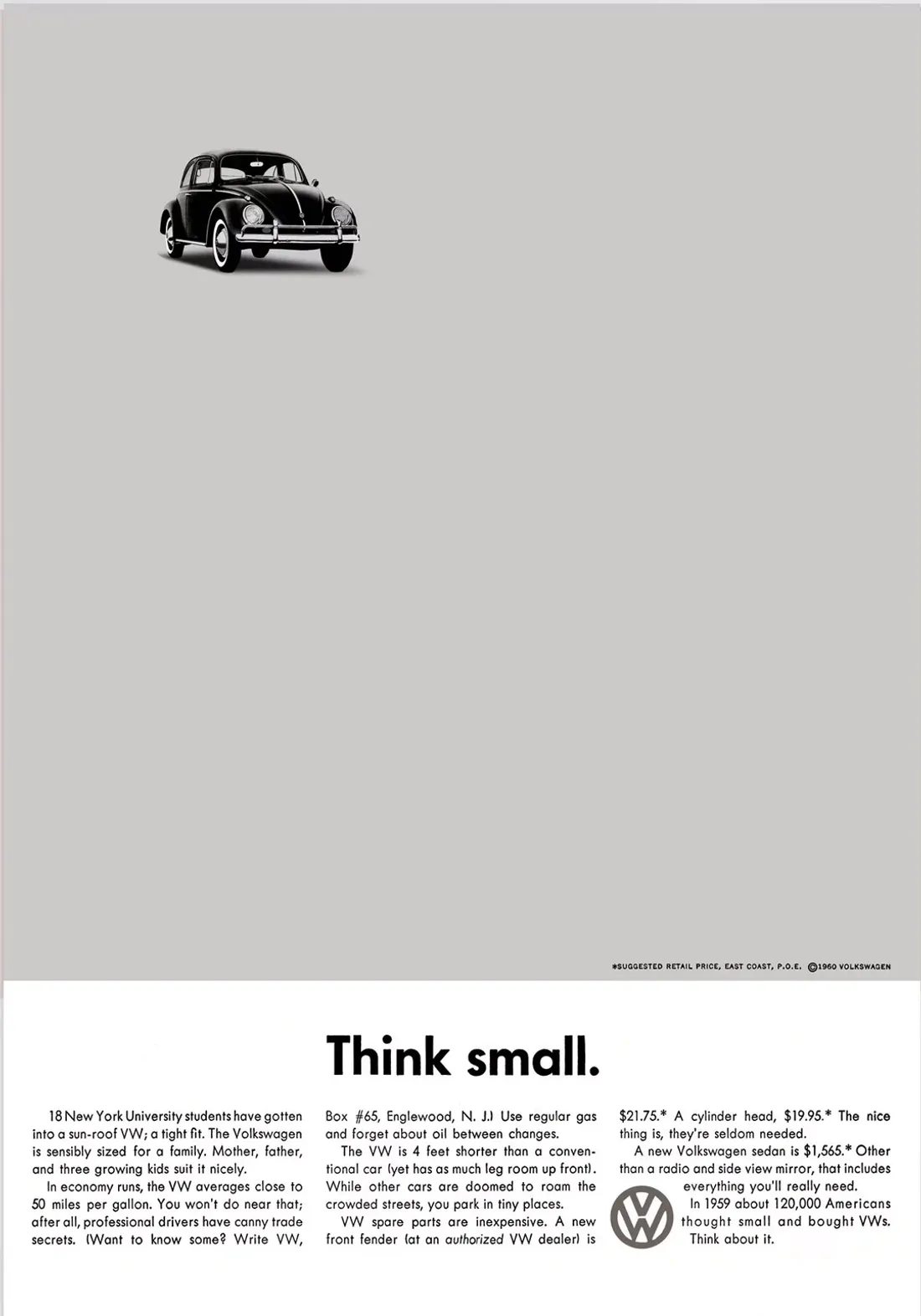 Volkswagen: Think Small artwork